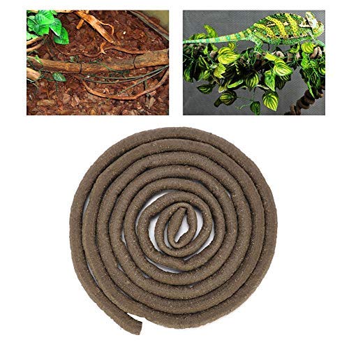 Reptile Vines, 9.84ft Flexible Jungle Rattan Long Vine Habitat Decor with Suction Cups Artificial Reptile Climbing Branch for Chameleon Lizards Gecko Snakes and More Reptiles (Big)
