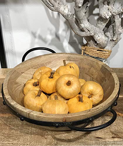 Artificial Small Pumpkins Decorating for Fall, Thanksgiving, Harvest Decor for Table Autumn Decorations for Home or Farmhouse Fall Decor (15 Small Pumpkins) - Thumbnail 3