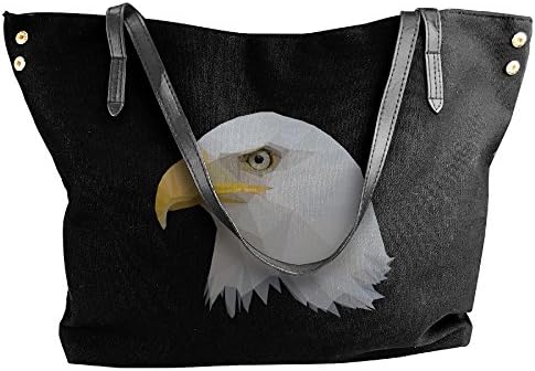 3D White Eagle Design Women's Water Resistant Canvas Shoulder Bag