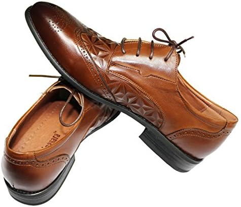 Caterinasara Vintage Retro handmade shoes mens Oxford Shoes brown luxury wedding party shoes leather US Size 11 Brown