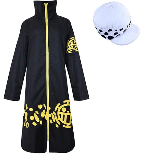 One Piece Trafalgar Law Cosplay Costume Coat Hat Anime Cloak