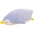 Emperor Penguin Stuffed Animals Cute Penguin Plush Doll Toys for Kids Plushies Penguin Stuffed Hugging Pillow Penguin Plush Throw Pillow Gift for Kids or Lovers (Blue, Small Penguin - 13.8 inch)