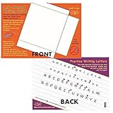Painless Learning Educational Placemats for Kids Laminated Left Handed Writing Guide with Practice Writing Letters