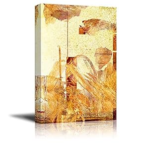 Canvas Wall Art - Abstract Golden Texture Painting - Giclee Print Gallery Wrap Modern Home Art Ready to Hang - 12x18 inches