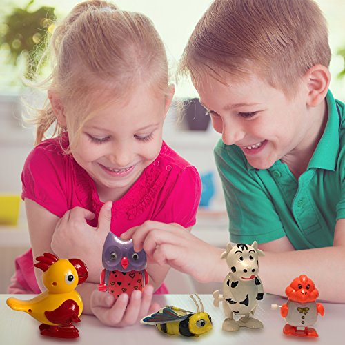 Wind Up Toys For Kids – Assorted 24pc Children Gift Pack – Bulk Wind-Up Toys for Party Favors, Birthday Goody Bags, Game Prizes, Toy Chests, School Awards – Mix of Big & Small Toys for Girls and Boys - Thumbnail 4