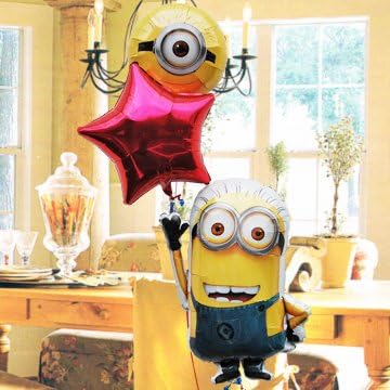 Amazon 即日発送対応 キャラ電 ミニオンズ 10 Getwellsoonスター 496 お見舞い ヘリウムガス入り 誕生日 バルーン電報 風船 バルーン おもちゃ