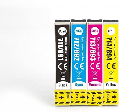 Now Ink Ltd 4pk Compatible Ink Cartridges for Epson T0715 T0711-T0714 Stylus