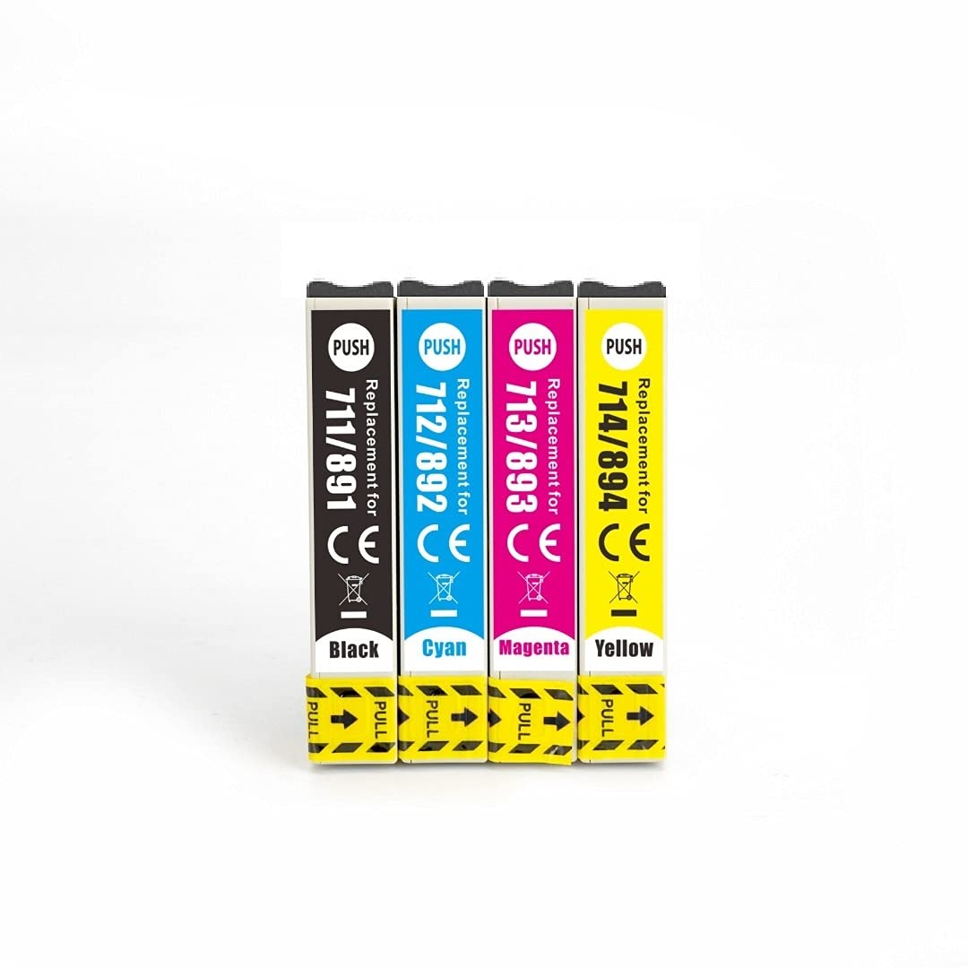Now Ink Ltd Compatible Ink Cartridges to Replace Cheetah T0715. Compatible with Epson STYLUS Printers. T0711 T0712 T0713 T0714