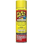 Flex Seal Spray Flood Protection, 17 oz, MAX, 1-Pack, Waterproof Rubberized Coating, Removable, Use on Door Tracks, Seams, Sills, Small Openings, Corners, and Irregular Shapes and More