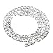 Italian 6.5mm Solid 925 Sterling Silver Beveled Cuban Curb Link Chain + Microfiber Jewelry Polishing Cloth
