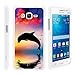 Compatible for Samsung Galaxy Grand Prime Case | G530 | Go Prime [Slim Duo] Hard Shell Snap On Case Compact Fit Cover Matte on White Sea Ocean Design by TurtleArmor - Dolphin Jump