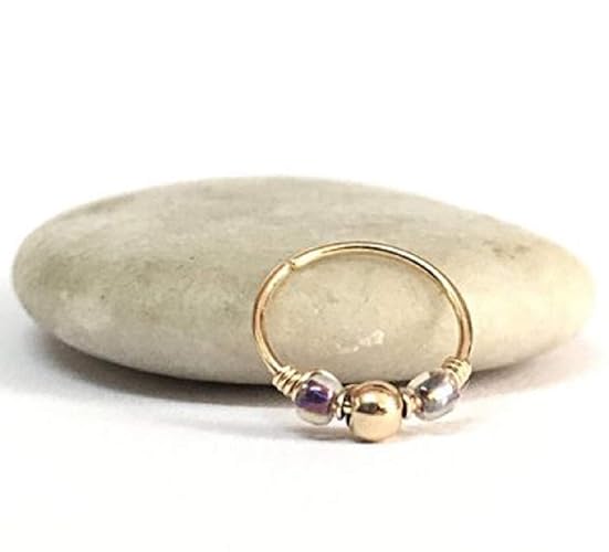 Helix Piercing Ohrring Tragus - Nasenring Septum Ring - Gold Silber 0.6mm