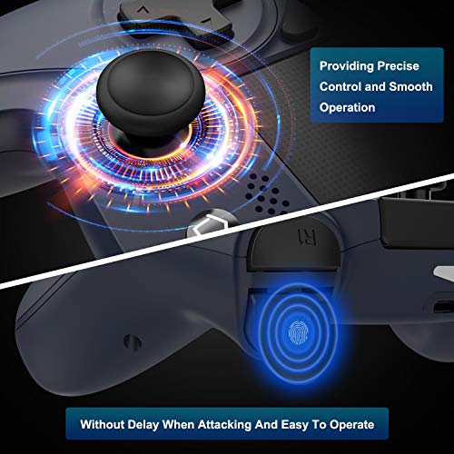 Medvoe Wireless Game Controller for PS4, Built-in Speaker/Gyro/Motor Joystick Remote Gamepad for Playstation 4/Slim/Pro Console - Midnight Blue