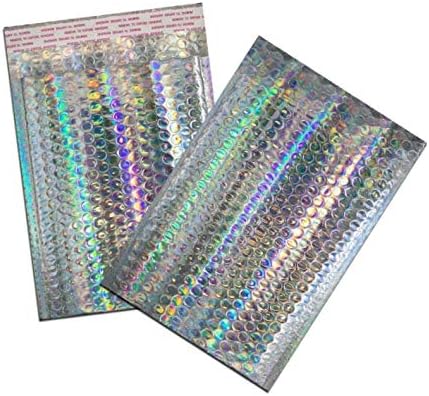 8x12 Holographic Metallic Bubble Mailer, Shipping Mailing Envelopes! (2)
