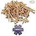PGA Approved Professional Bamboo Golf Tees 2-3/4 Inch - FREE Poker Chip Ball Marker - Stronger than Wood Tees Biodegradable & Less Friction, 250, 500 or 1000 Bulk Bag