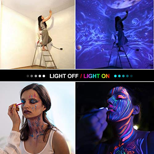 UV Black Light, Lightimetunnel 30W Led Flood Light Bulb Outdoor IP66 Waterproof Blacklight with 5-Pack Fluorescent Tape for Blacklight Party Supplies, Neon Glow, Birthday Wedding Stage Lighting