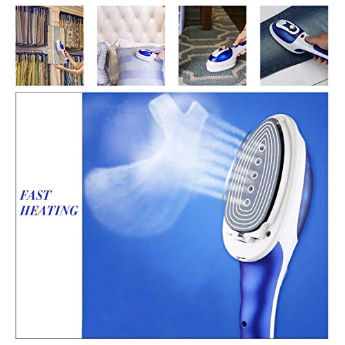 Clothes Steamer Handheld Steam Iron, Travel Mini Size - Safe and Easy to Use for Vertical and Horizontal Ironing with Detachable Brushes for Home and Portable,Red
