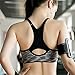 ROPALIA Women Fitness Yoga Stretch Tank Top Seamless Racerback Padded Sports Bra Black Large