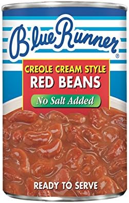 Sponsored Ad - Blue Runner—Creole Cream Style Red Beans—27 oz Can (Pack of 12)—No Salt Added—Slow Cooked and Authentically Creole Kidney Beans
