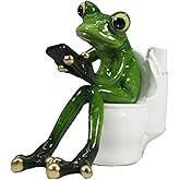 Comfy Hour 5" Resin Frog Figurine – Novelty Funny Sitting Frog Sculpture for Shelf, Table, or Desk Décor, Animal Collectible Decoration