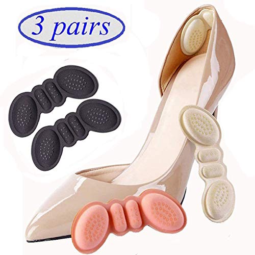 FonsBleaudy Heel Cushion snugs Inserts Shoe Pads for Loose Shoes Too Big Inserts Grips Liners Heel Blister Protectors for Women Men (2 Thin 1 Thick) (The Best Shoe Inserts For Heels)