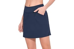 M MOTEEPI 16" Golf Skirt for Women Tennis Skirt with 4 Pockets High Waisted Athletic Skorts Skirts