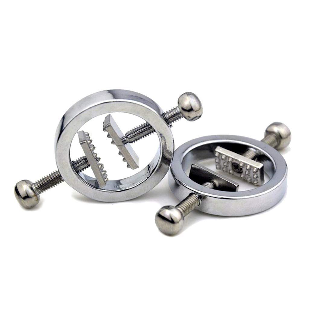 Hletgo Stainless Steel Nǐp-plē Clāmps - Adjustable Non Piērced Nǐp-plē Rǐngs