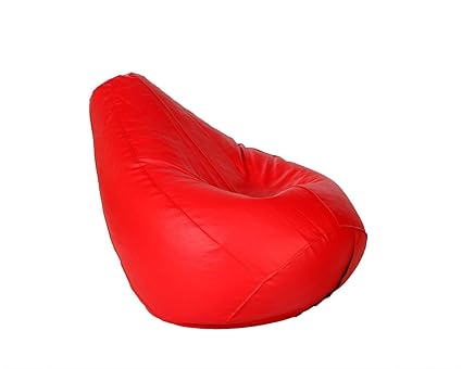 Comfy Bean Bags XXXL Bean Bag Filled with Beans Filler (Red)