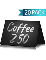 20 Pack Mini Chalkboard Tent Signs 4