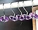 Xshelley Acrylic Diamond Shower Curtain Hooks Rings - Cute Crystal Gems Bling Rhinestones Bath Bathroom Accessories Set of 12pcs (Purple)