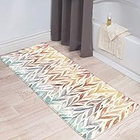 Artiron Soft Bathroom Rug 18x47inch Faux Wool Bath Mat Non-Slip Velvet Carpet Luxury Shaggy Absorbent Microfiber Machine Washable Floor Rugs Super Cozy Bathroom Mat for Doormats Tub Shower