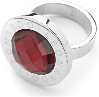 Leonardo Damenring Edelstahl Glas Gr 17 Rot Matrix 011641 Amazon De Schmuck
