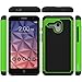 Alcatel Onetouch Pixi Glory Case, Alcatel One Touch Flint Case, Alcatel Fierce XL Case, CoverON [HexaGuard Series] Slim Hybrid Hard Phone Cover Case for Alcatel One Touch Fierce XL Neon Green