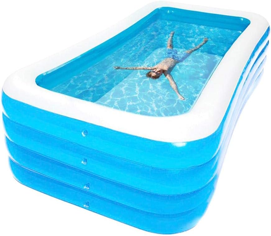 Family Inflatable Swimming Pool Oversize 1-7 Peoples PVC Thickened Inflatable Kiddie Pools Interaction Summer Water Party Lounge Pool for Kids Adults Swimming Pools for Garden, Backyard, Outdoor