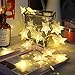 OATSBASF Star String Lights, Battery Operated Fairy Lights 17ft 50 LED Christmas Trees,Indoor,Outdoor,Wedding,New Year,Patio,Garden Decoration(Warm White,2Pack)