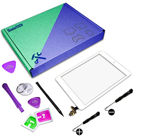 5minTECH [Screen Digitizer + Tools] for Apple iPad Mini 1st Compatible Replacement (A1432 A1454 A1455) (White)