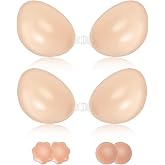Ovlospa Adhesive Bra for Women Sticky Silicone Invisible Push up Bra for Backless Dress