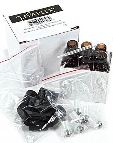 2 Vivaplex+Amber+Bottles+Stainless+Roller