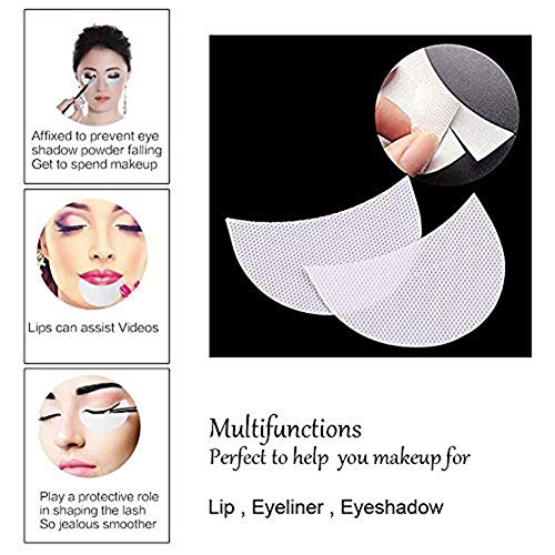 Luckygoo 50 Pcs Eyeshadow stencils Pad for Lash Enhancers & Primers Eyeshadow Shield Professional Lint Free Under Eye Eyeshadow Gel Pad Patches For Eyelash Extensions/Lip lashes mat