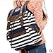 niceeshop(TM) Navy Style Stripe Canvas Backpack Rucksack Laptop School Bag,Colorful
