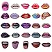 Party Photo Booth Props, Coxeer 40Pcs Funny Mouth Lips Photo Booth Prop with Stick Selfie Props Accessories for Birthday Wedding Graduation Party and Children's Day Party