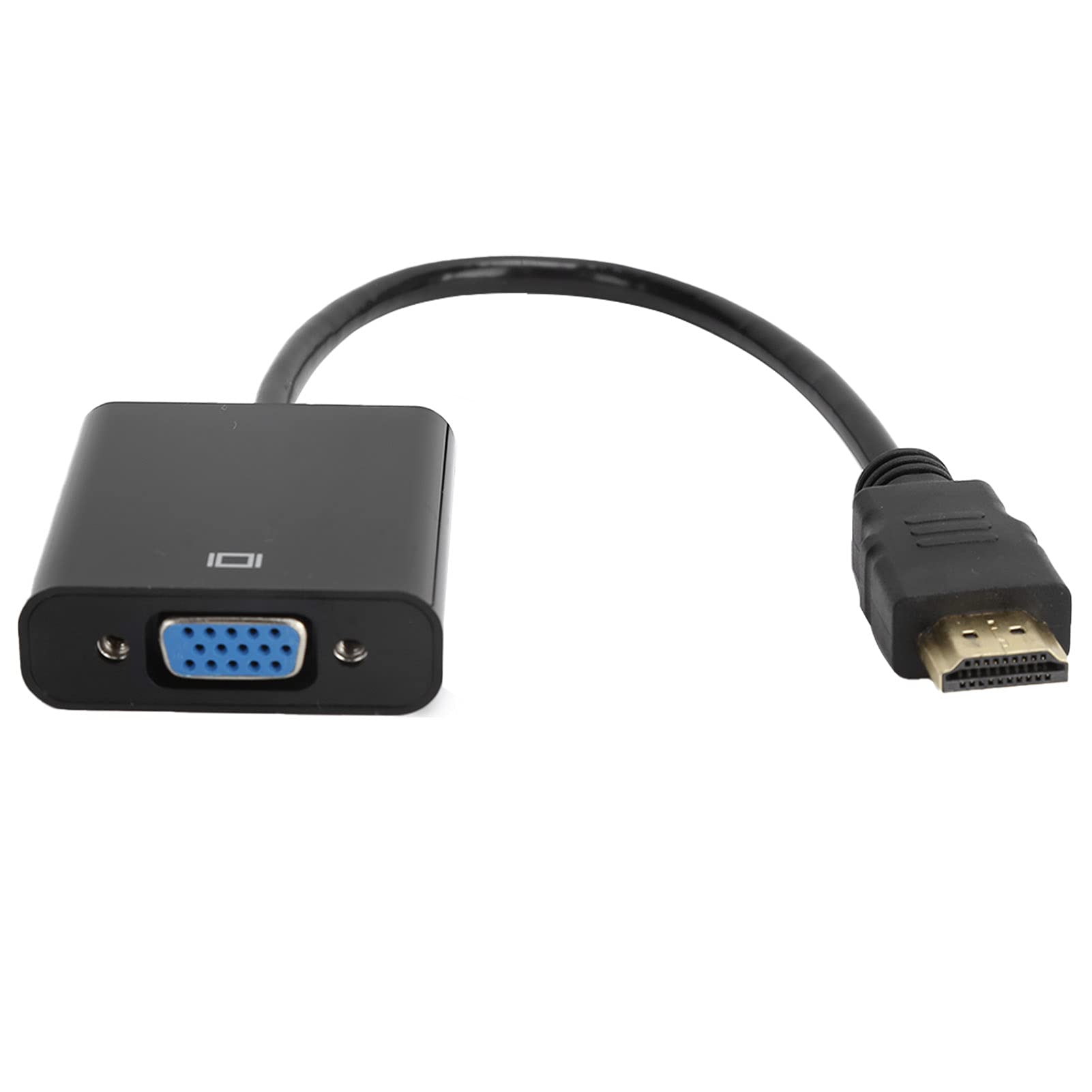 HDMI to VGA Adapter, Full HD 1080P Male HDMI to Female VGA Converter for Projector, Computer, HDTV(black)