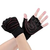 Weight Lifting Gloves - Vitalismo Men's Sport Palm Half Finger Heavy Duty Skid Resistance Breathable Workout Bicycle Fitness Gloves for Exercise, Outdoor, Riding - L Size