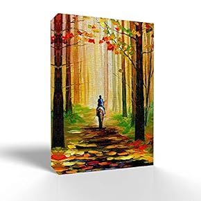 Wall26-Canvas Wall Art-Traveler in Golden Autumn-Giclee Painting Artwork for Bedroom Living Room Home Decoration - 12x18 inches