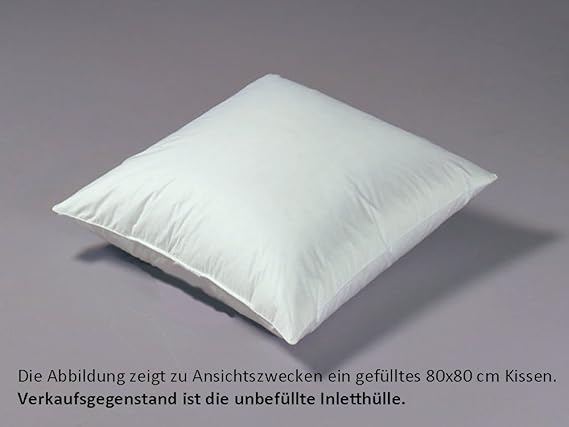 Inlett Kopfkissen, Importware, Größe: ca. 80x80 cm, Farbe: 01 weiß