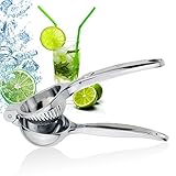 ONME Lemon Squeezer, Premium Quality Stainless Steel Lemon Lime Squeezer with High Strength, Manual Hand Citrus Press Lime Juicer with Heavy Duty Design, Anti-corrosive Dishwasher Safe - Silver