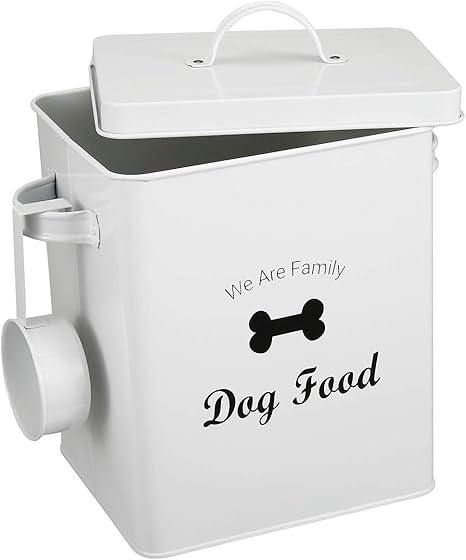 dog food tin and scoop