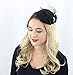 The Kate Pillbox Fascinator Hat with Hair Clip for Adults Women Teens Girls (Black)