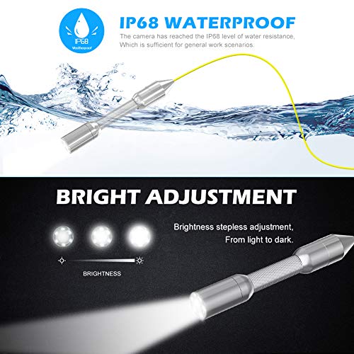 Wifi Endoskopkamera für Android/ios, Profi Drahtloses Kanalkamera 30m mit DVR-Funktion und 7" Farb-LCD-Bildschirm Industrielle Rohrkamera IP68 Wasserdicht für Klempner Ingenieur Rohr-Inspektionskamera – Bild 5