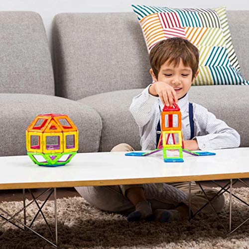 Gepege Magnetic Tiles Building Blocks Toys for Kids, 40 Pcs Preschool Kids Educational Construction Magnetiles Toys Sets